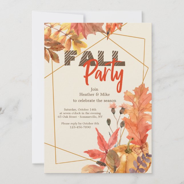 Fabulous Fall Invitation (Devant)