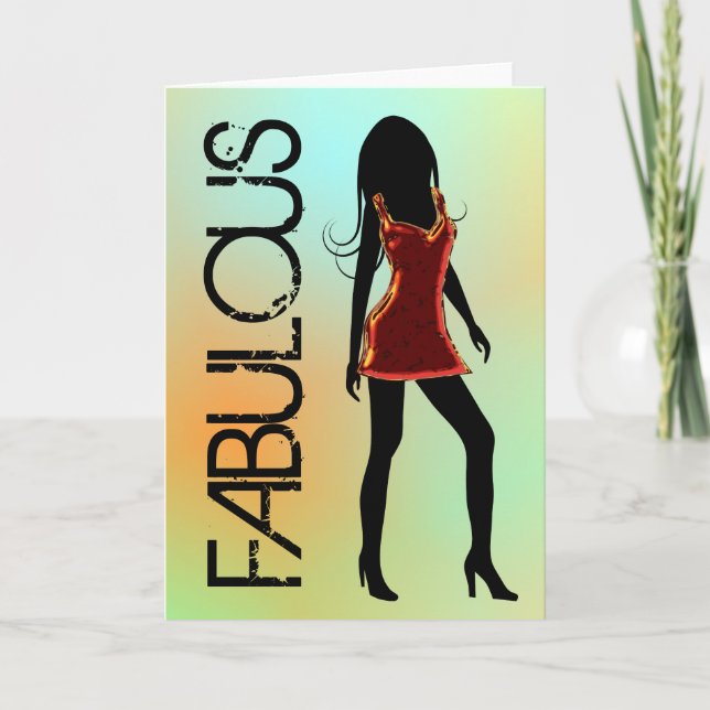 Fabulous Fashion Diva Cartes de voeux (Devant)