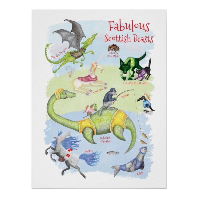 Fabulous Scottish Beasts, affiche brillante de la  (Devant)