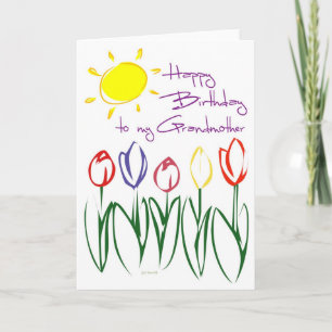 Fabulous Tulip Sketch carte d'anniversaire pour gr