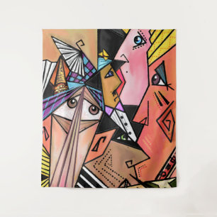 Face à la tapisserie du cubisme