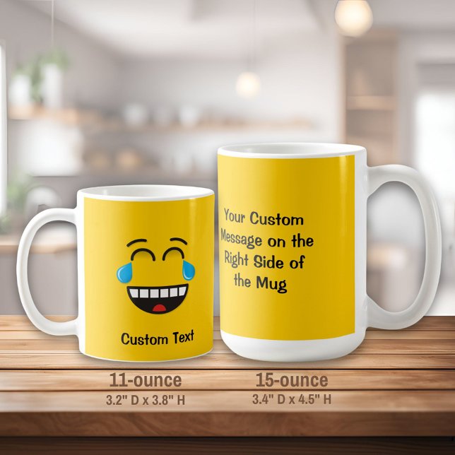 Face avec des larmes de joie café Mug (Créateur téléchargé)
