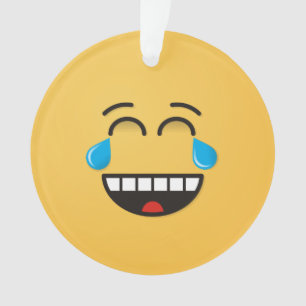 Face avec des larmes de joie Ornament