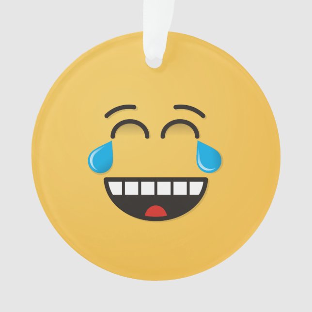 Face avec des larmes de joie Ornament (devant)