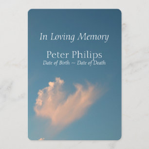 Face Cloud 3 Invitation à l'Faire-part funéraire