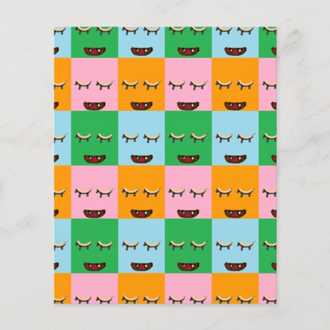 Face de bloc de monstre souriant (Devant)