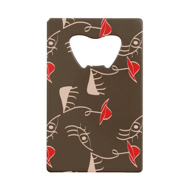 Face de femme à une ligne : motif abstrait. (Devant)