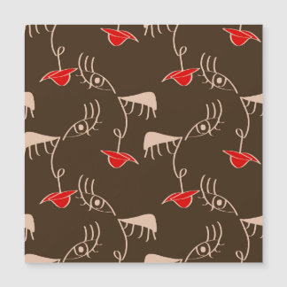 Face de femme à une ligne : motif abstrait.