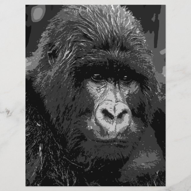 Face de Gorilla BW (Devant)