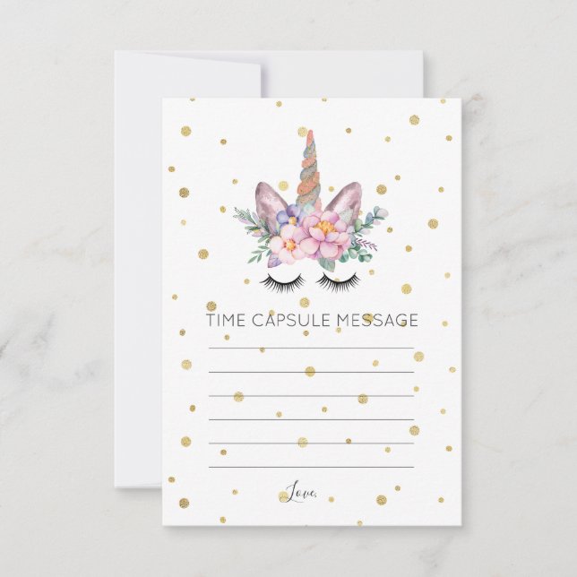 Face de licorne | Message de saisie de temps (Devant)