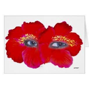 Face d'Hibiscus - Rouge