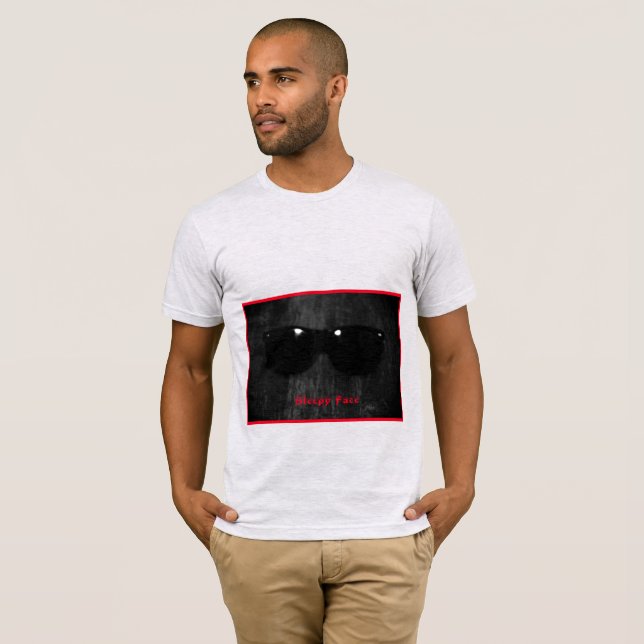 Face endormie : Gris cendré - T-shirt Coton (Devant entier)