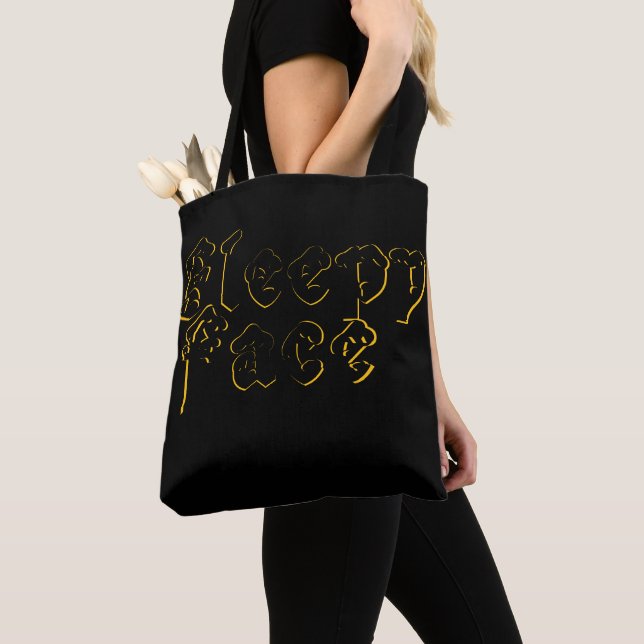 Face endormie : Sac fourre-tout des femmes (De près)