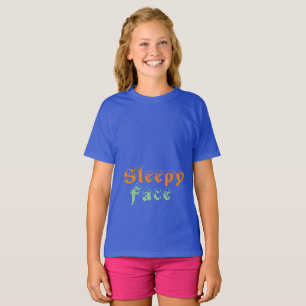 Face endormie : T-shirt basique pour filles