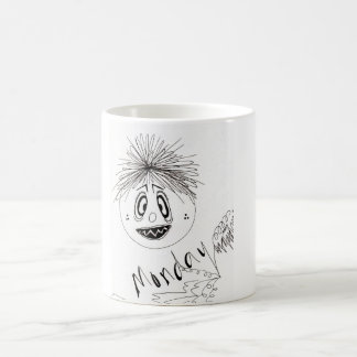 Face grincheuse - Lundi Mug