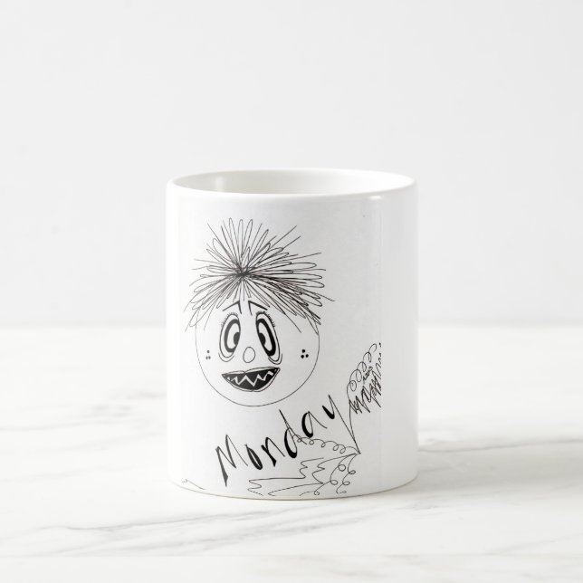 Face grincheuse - Lundi Mug (Centre)