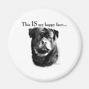 Face joyeux de Rottweiler - Magnet