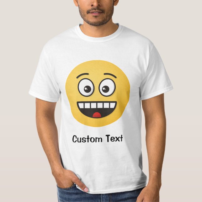 Face souriante avec T-shirt à bouche ouverte (Devant)