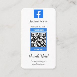 Facebook Revoir le modèle de carte de visite W/ QR