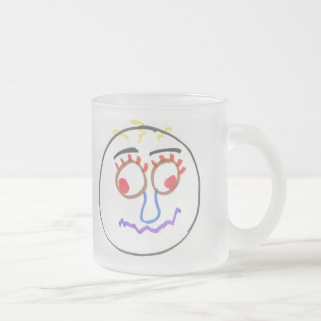 Faces amusantes Frosted Mug (Droit)
