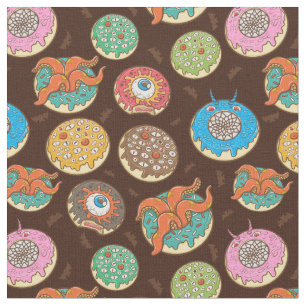 Fâcheux tissu Motif de beignes d'Halloween