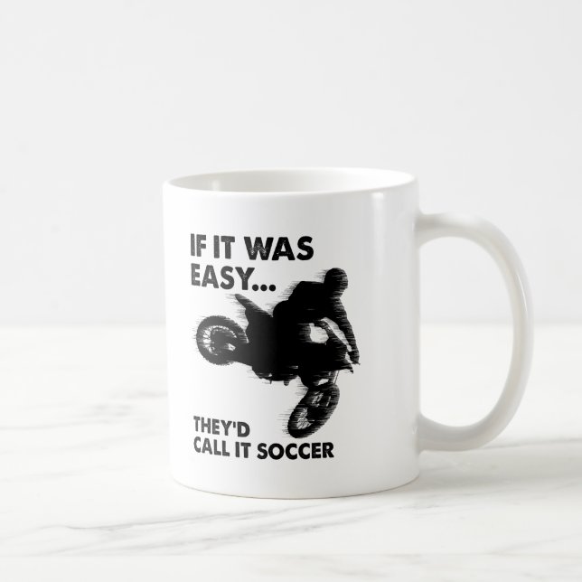 Facile est Soccer Funny Mug (Droite)