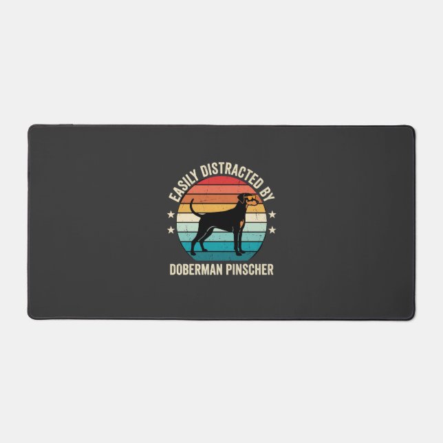 Facilement distrait par Doberman Pinscher Retro Su (Recto)