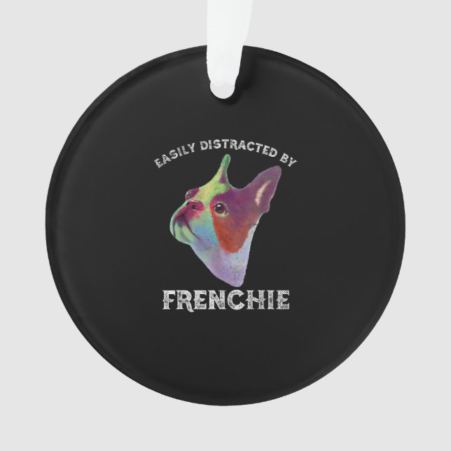 Facilement Distrait Par Français Bulldog Drôle Cad (devant)