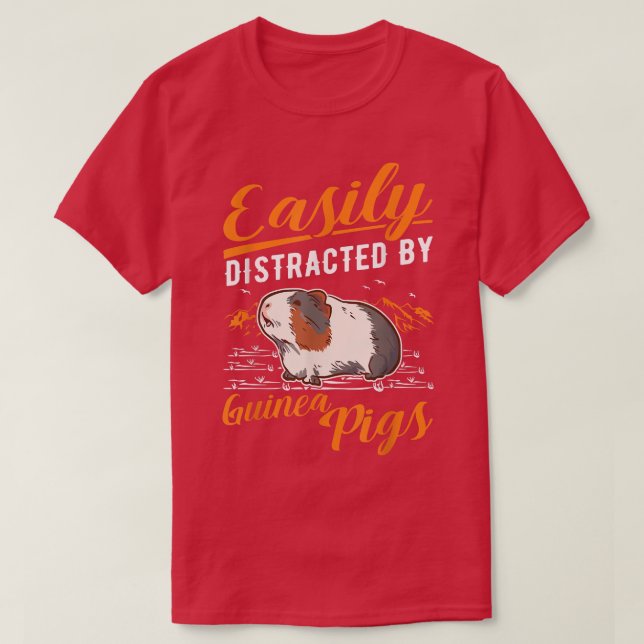 Facilement distrait par le T-shirt des cochons de  (Design devant)