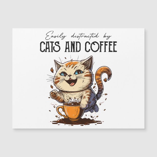 Facilement Distrait Par Les Chats Et Le Café Amour (Devant)