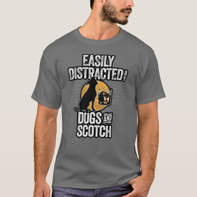 Facilement distrait par les chiens et les T-shirts (Devant)