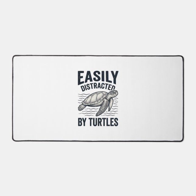 Facilement Distrait Par Les Tortues Design De T-Sh (Recto)