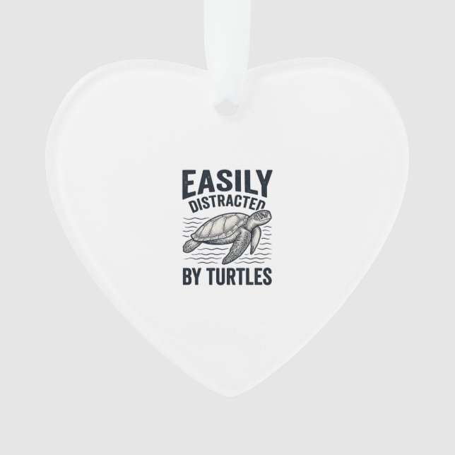 Facilement Distrait Par Les Tortues Design De T-Sh (devant)