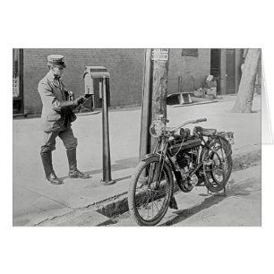 Facteur à moto, 1909
