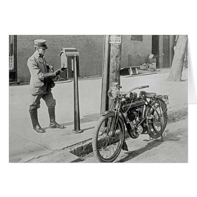 Facteur à moto, 1909 (Devant horizontal)