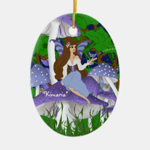 Faery de champignon et ornement de papillon