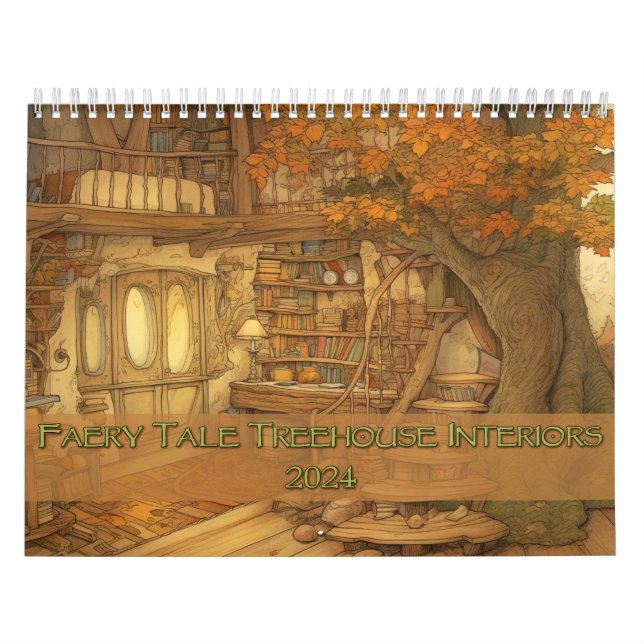 Faery Tale Treehouse Interiors 2024 Calendrier (Protection)