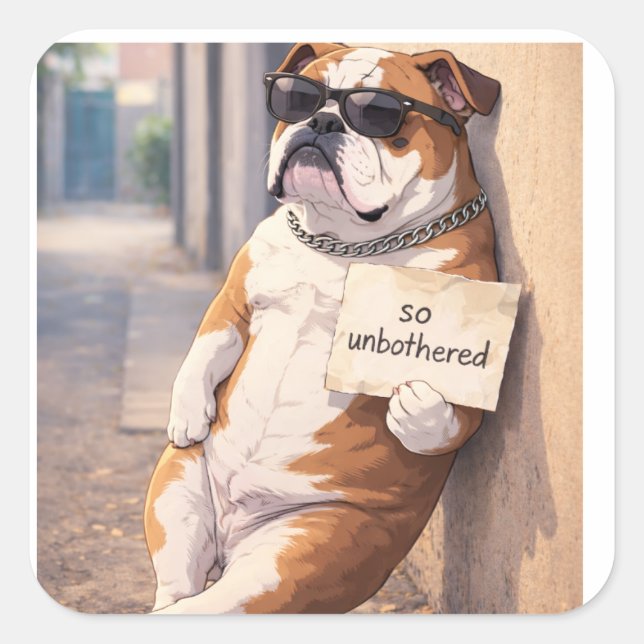 FAFO — Unbothered Bulldog Sticker (Devant)