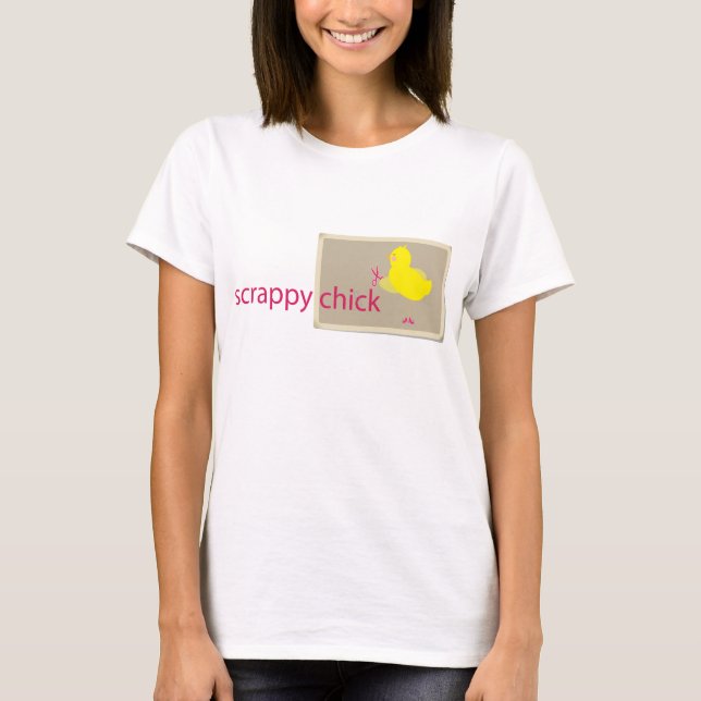 Faible T-shirt de Scrapbooking de poussin (Devant)