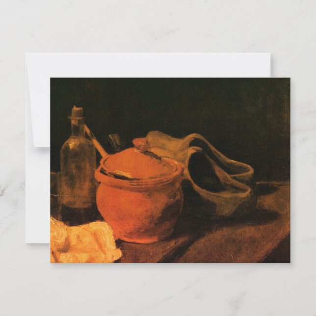 Faïence, Bouteille et Sabots par Vincent van Gogh (Devant)