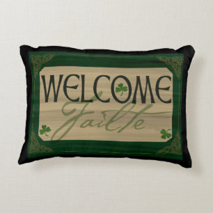 Failte, coussin bienvenu de décor d'Irlandais