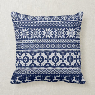 Fair Isle Knit Sweater Coussin