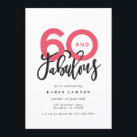 Faire 60 look bon anniversaire de typographie mode<br><div class="desc">Faire 60 look,  soixante et fabuleuse invitation d'anniversaire de typographie moderne. Texte de script moderne sur la conception de typographie de tendance. Partie d'une collection. Les couleurs peuvent être customisées.</div>