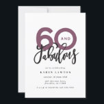 Faire 60 look bon anniversaire de typographie mode<br><div class="desc">Faire 60 look,  soixante et fabuleuse invitation d'anniversaire de typographie moderne. Texte de script moderne sur la conception de typographie de tendance. Partie d'une collection. Les couleurs peuvent être customisées.</div>