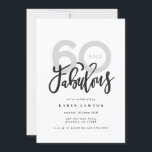 Faire 60 look bon anniversaire de typographie mode<br><div class="desc">Faire 60 look,  soixante et fabuleuse invitation d'anniversaire de typographie moderne. Texte de script moderne sur la conception de typographie de tendance. Partie d'une collection. Les couleurs peuvent être customisées.</div>