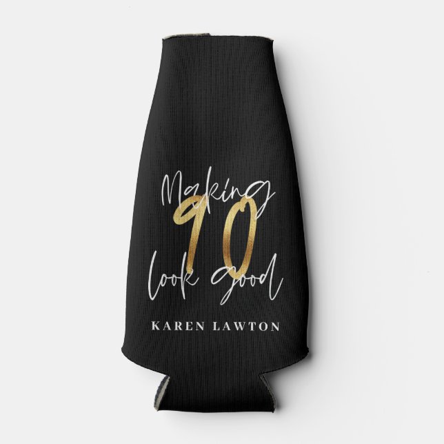 Faire 90 look bon or glacière bouteille d'annivers (Devant)