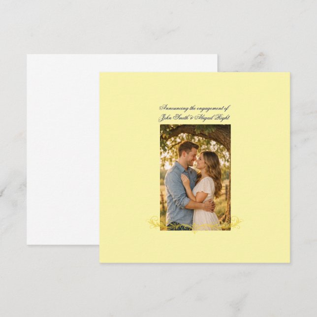 Faire Annonce de Mariage Élégante (Devant / Derrière)