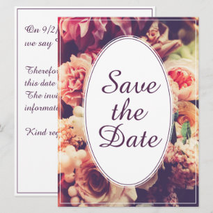 Faire Annonce de Mariage Vintage, Motif Floral