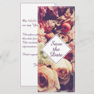 Faire Annonce de Mariage Vintage, Motif Floral