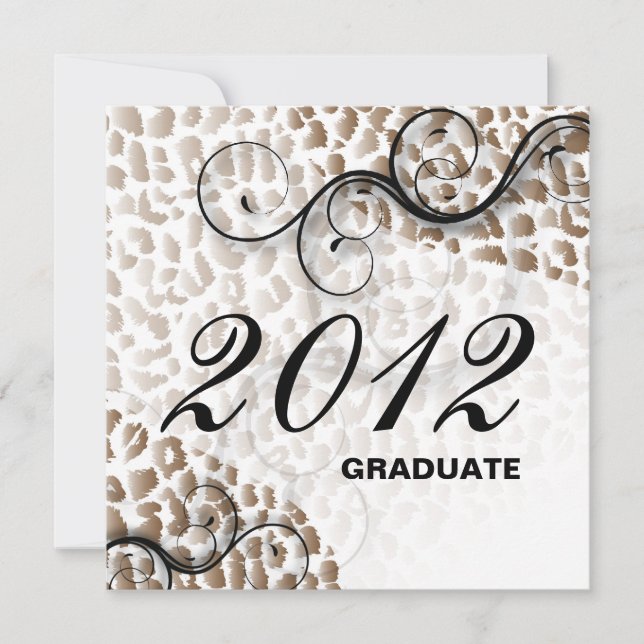 Faire annonce de remise de diplôme Invitation Léop (Devant)